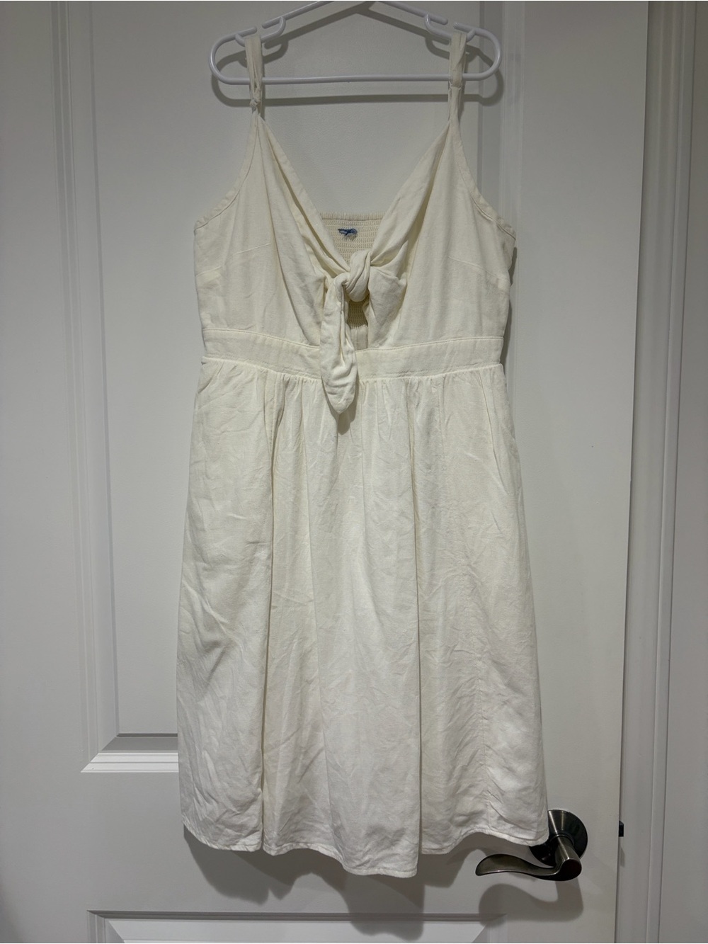 Old Navy - Cream Tie-Front Sundress